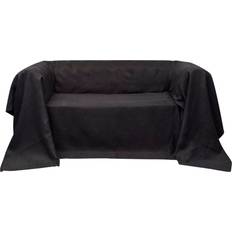 Microfibre Møbelbetræk vidaXL 140x210 cm Mikroruskind Antracitgrå Sofabetræk Grå