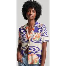 Superdry Women Shirts Superdry Beach Resort Shirt - Blue/Ryusui Blue