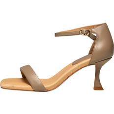 Woden STB-Leah Ankle Strap Leather, Taupe