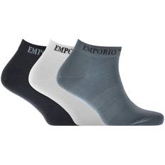 Armani Men Socks Armani Emporio Three Pack Trainer Socks Navy