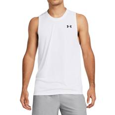 Polyester Tank Tops Under Armour Base Tech Vest White