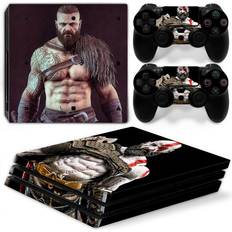 Of War 3 PS4 PRO PVC Stickers for Console + 2 Controllers