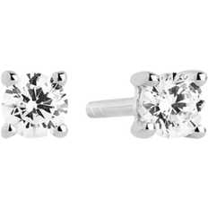 Princess Piccolo Earrings - Silver/Transparent