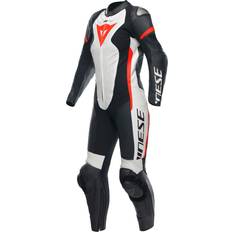 Femme Combi de moto Dainese Grobnik 1-Piece Ladies Moto Leather Suit, noir-blanc-rouge, taille pour Femmes Femme