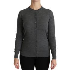 Dolce & Gabbana Mujer Cárdigans Dolce & Gabbana Gray Long Sleeve Cardigan Sweater Wool Top IT38