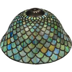 Cheap Shades Meyda Tiffany Meyda Tiffany Tiffany fishscale 12-in Amber;Green;Blue;Violet Tiffany-Style Empire Shade