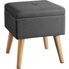 tectake Elva Dark Grey Seating Stool 36.5cm