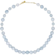 Sorelle Sorelle Jewellery Fearless Necklace - Gold/Aquamarine