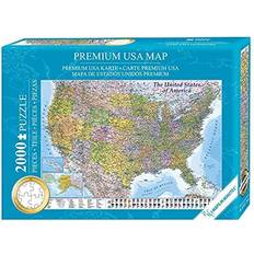 Close Up USA Jigsaw Puzzle 2000 pieces The United States of America 97 x 69 cm Premium Map 2021 MAPS IN MINUTES