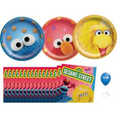 Amscan Sesame Street Birthday Party Supplies Sesame Street Decorations Sesame Street Tableware Sesame Street Cake Plates Sesame Street Balloons Serves 16 Guests