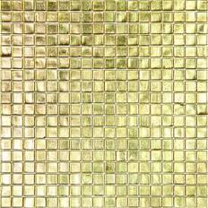 Gold Mosaic Tiles Apollo Tile Apollo Tile Skosh Glossy Satin Sheen Gold 11.6 11.6 Glass Mosaic Wall and Floor Tile 18.69 sq. ft./case 20-pack