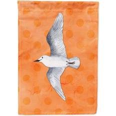 Caroline's Treasures BB8228CHF Sea Gull Orange Polkadot Flag