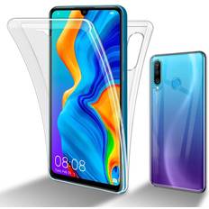 Huawei P30 Lite Mobile Phone Covers Cadorabo Case for Huawei P30 LITE 360 Full Body Mobile Phone Case Front and Back Screen Protection All-Round Protective Cover Clear