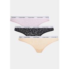 Purple Knickers Calvin Klein Modern Logo Lace Brazillian Multi - Negro