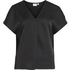 Vila Damen Blusen Vila Bluse Elliette - Schwarz