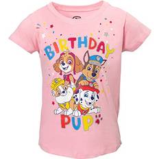 Children's Clothing Paw Patrol Paw Patrol Skye Rubble Marshall Birthday Little Girls T-Shirt Light Pink 7-8