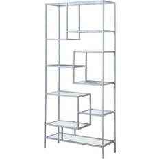 Polyester Shelves Homeroots Jasmine Tempered Glass Book Shelf