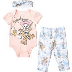 Disney Disney Pixar Toy Story Bullseye Jessie Newborn Baby Girls Bodysuit Pants and Headband Piece Outfit 3-6 Months