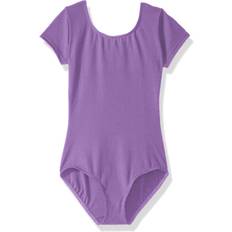 Purple Bodysuits Capezio Short Sleeve Leotard Girls, Vibrant Violet