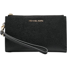 Adele Pebbled Leather Smartphone Wallet - Black/Gold