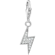 Thomas Sabo Flash Charm Pendant - Silver/Transparent