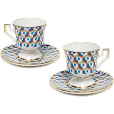 Blauw Espressokopjes La DoubleJ Coffee Tea Women Espresso Cup Set of 2