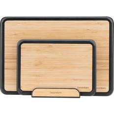 Rubber Chopping Boards Dreamfarm Set of Fledge Bamboo Chopping Board