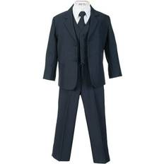 Long Sleeves Suits Avery Hill Boys Formal Piece Suit with Shirt and Vest NB Navy Blue