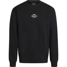 Mads Nørgaard Herre Sweatere Mads Nørgaard Standard Crew Logo Sweat - Black