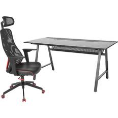 IKEA UTESPELARE MATCHSPEL Skrivbord och stol för gaming, svart