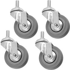 DIY Accessories Spares2Go Castor Wheel Trolley 50mm M10 Threaded Swivel Non-Marking 4 x Caster Wheels