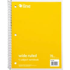 C-Line C-Line 1 Subject Notebook, Inches, Wide Ruled, Yellow, 70 Sheets