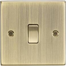 Knightsbridge 1G Light Switch Antique Brass