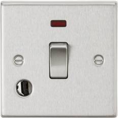 Knightsbridge 20A 1G DP Switch with Neon & Flex Outlet Square Edge