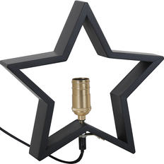 Integrierter Ein-/Ausschalter Weihnachtssterne Star Trading Lysekil Black Advent Star 30cm