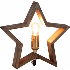 Integrierter Ein-/Ausschalter Weihnachtssterne Star Trading Lysekil Brown Advent Star 30cm