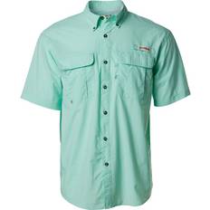 UV Protection Tops Magellan Outdoors Men's Laguna Madre Short Sleeve Fishing Shirt - Beach Glass