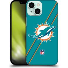 Accessoires de téléphones portables Coque Miami Dolphins rigide avec logo à rayures iPhone