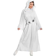 M, White Womens/Ladies Princess Leia Costume Dress