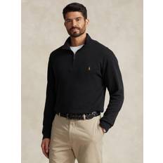 Polo Ralph Lauren Big & Tall Estate-Rib Quarter-Zip Pullover Jumper, Black