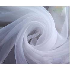 Tessuti Sedona Chiffon Voile Trasparente Largo 120" 3 m Tessuto Bianco