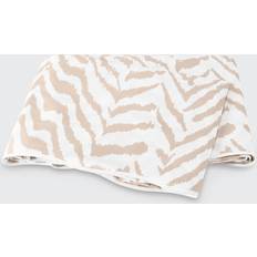 Matouk Quincy King Flat Bed Sheet Beige