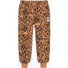 116/122 Hosen Mini Rodini Girls Brown Cotton Leopard Joggers Brown 18-36 month