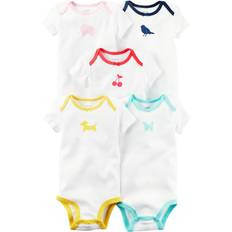 Bodysuits Carter's Carter Baby Girls 5-Pack Color Trim Bodysuits Months