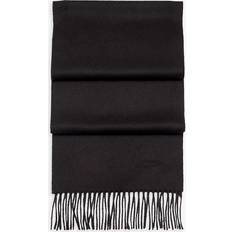 Womens Black Tassel-embellished Cashmere Scarf