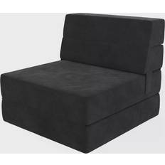 Novogratz The Flower Modular 5-in-1 Black Lounge Chair 23.5"