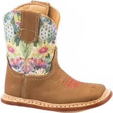 Nubuck Boots Children's Shoes Roper Cowbabies Infant Tan Nubuck/Cactus Print Boots Tan Nubuck/Cactus Print