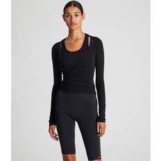 Gai+Lisva Anne wool wrap bluse Black