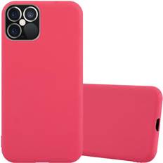 CANDY ROT, Apple iPhone 12 Pro Max 6,7" Zoll Case for Apple iPhone 12 PRO MAX Cover Protection TPU Silicone Gel Back case Red