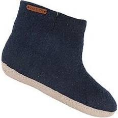hjemmesko med læder sål Blue